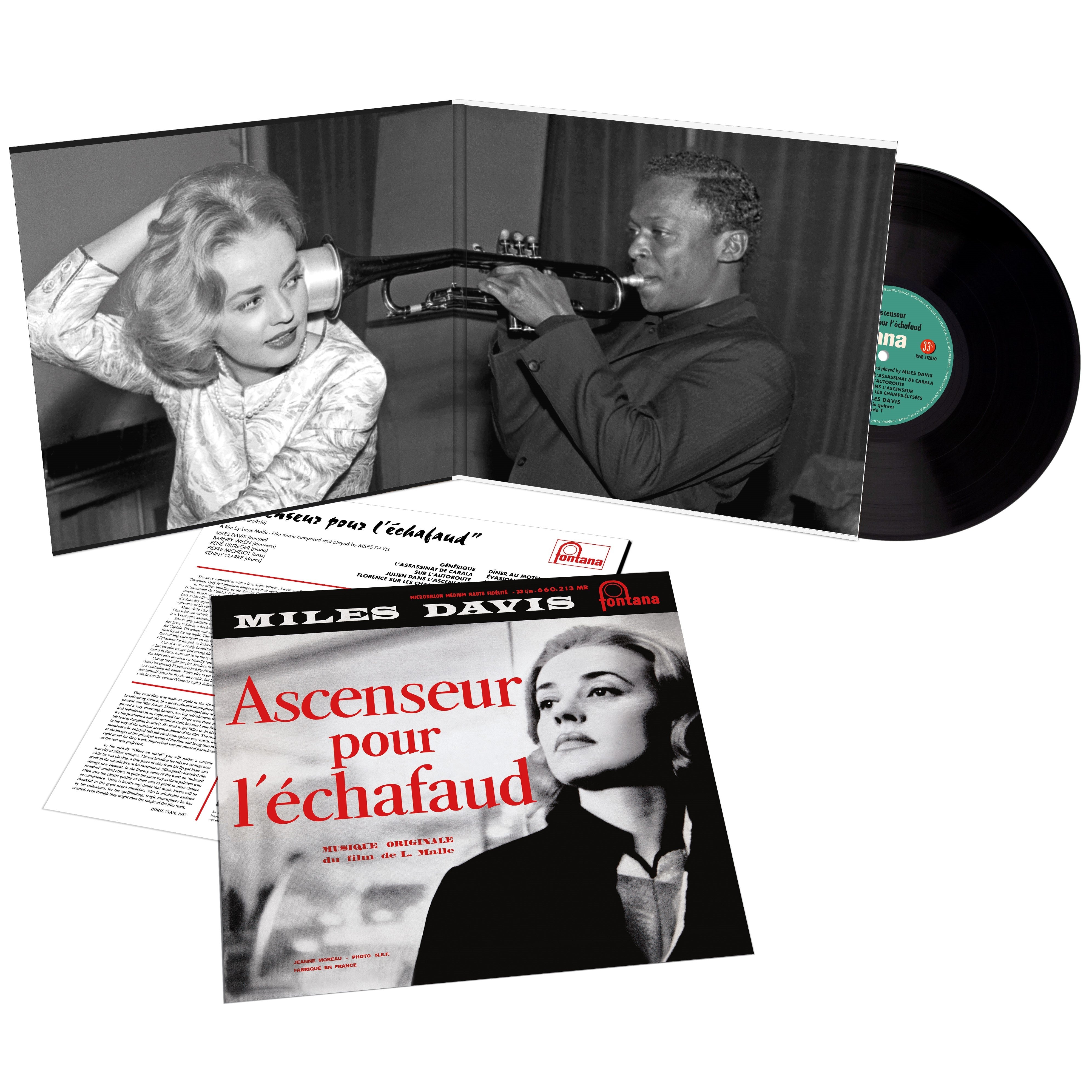 Pack Miles Davis Ascenseur pour l'échafaud - Trumpet T-Shirt + Ascenseur pour l'échafaud (1LP) + 12" x 12" Print