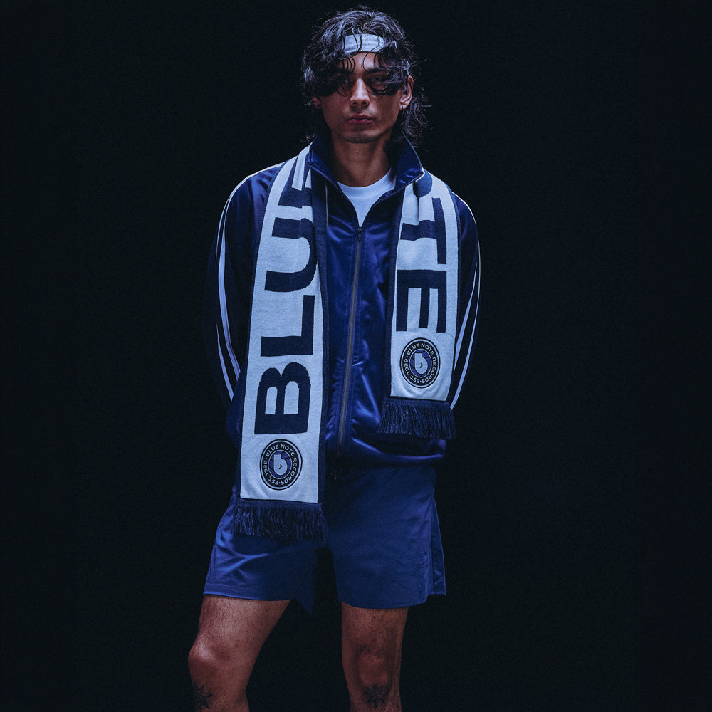 Blue Note Soccer Club Scarf Lifestyle shot front