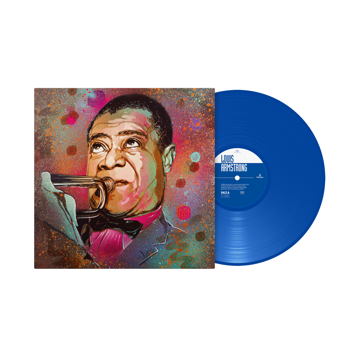 Louis Armstrong: Best Of C215 - 1LP Bleu Dédicacé