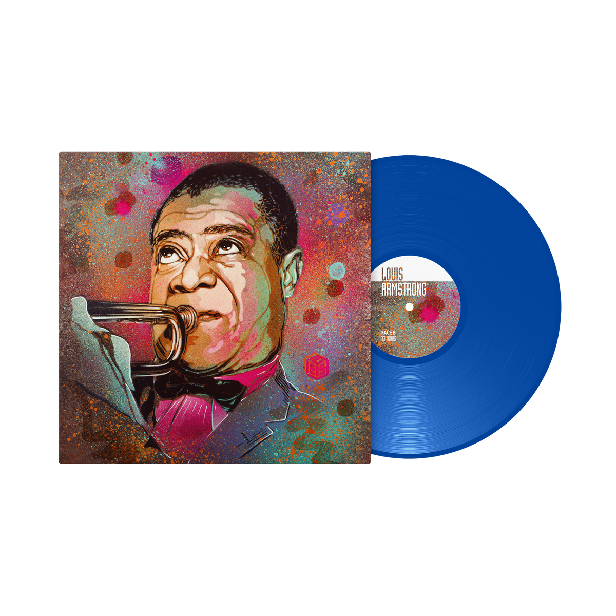 Louis Armstrong: Best Of C215 - 1LP Bleu Dédicacé