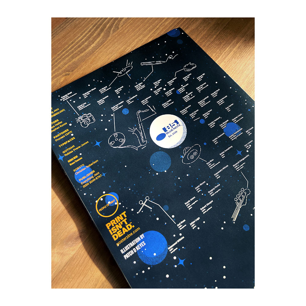 Posterzine® #01: 85 years of Blue Note Records, Joe Henderson Poster + Blue Note Constellation 12” x 12” Print (Exclusive)