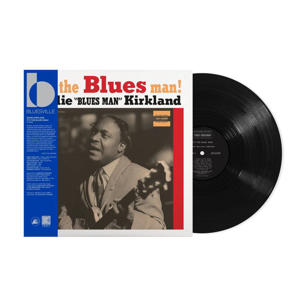Eddie Kirkland - It's The Blues Man 1LP - Pack Shot With Obi Strip
