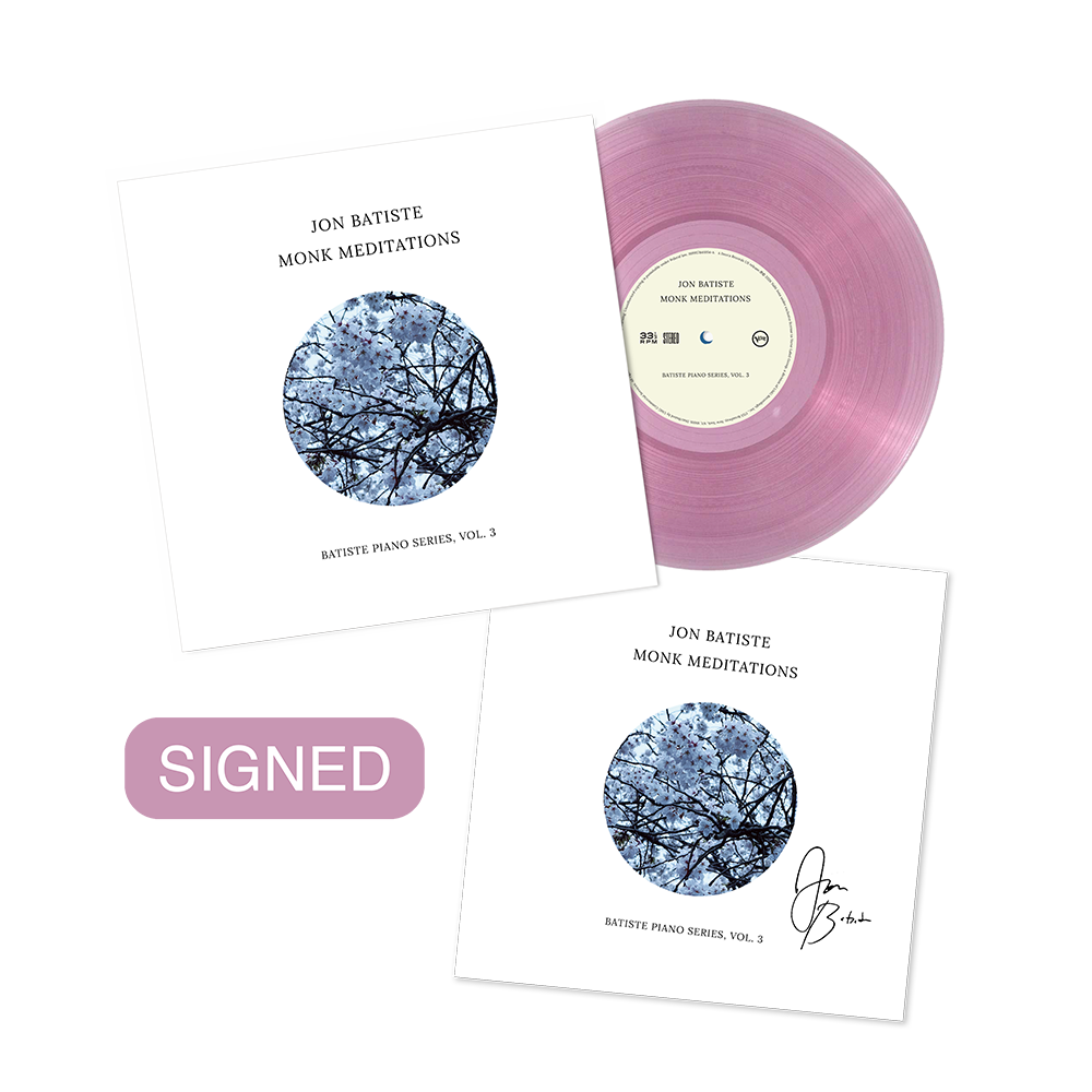 Jon Batiste - Monk Meditations - Vinyle Couleur 'Cherry Blossom' + Artcard dédicacée