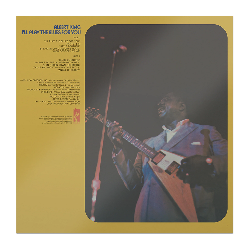 Albert King - I'll Play The Blues 1LP - Back Cover